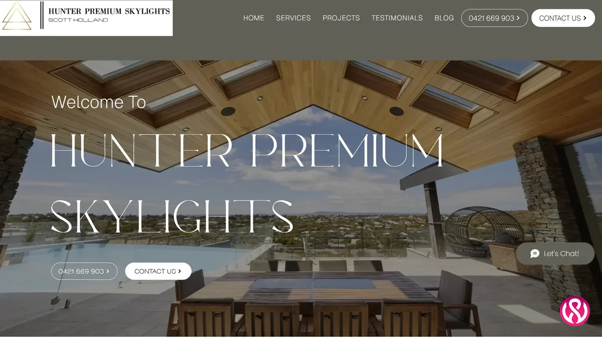 Hunter Premium Skylights contractor website
