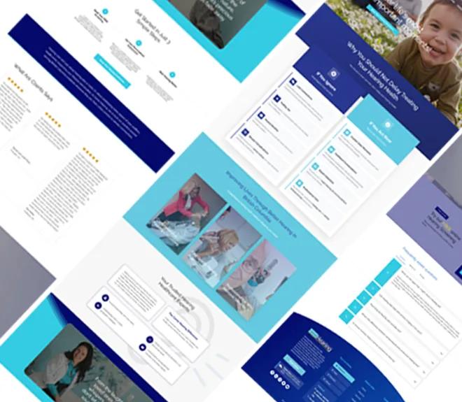 Carter Hearing, Healthcare website project by The Websloop