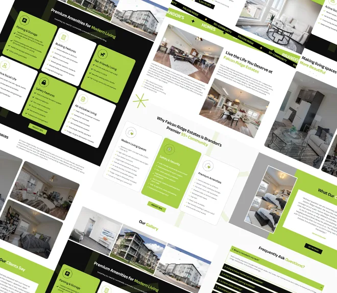 Falcon Ridge, Real Estate website project by The Websloop